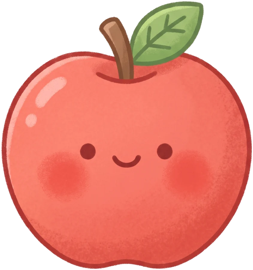 Cute apple illustration