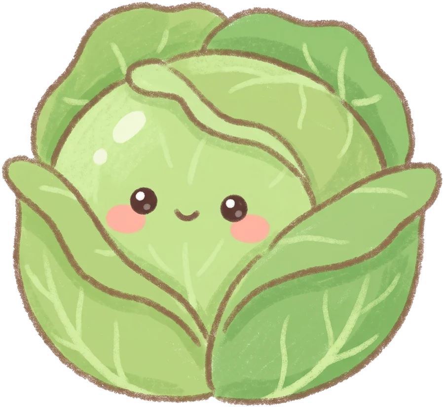 Cute cabbage illustration