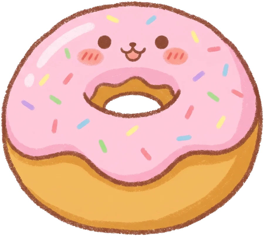 Cute donut illustration