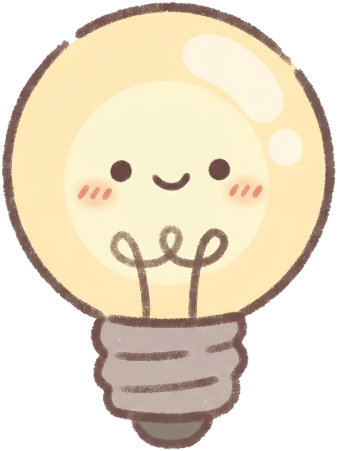 Cute light bulb illustration