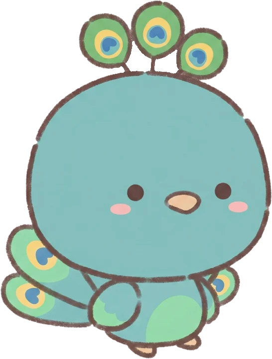 Cute peacock illustration