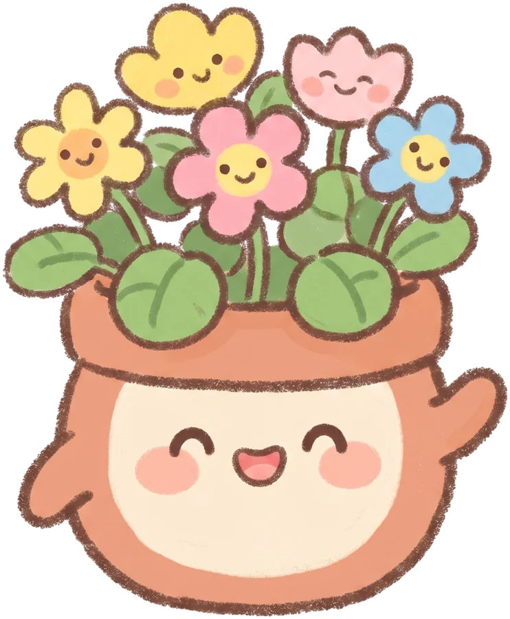 Cute plant pot illustration