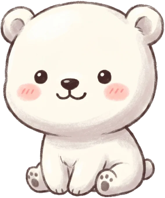 Cute polar bear illustration