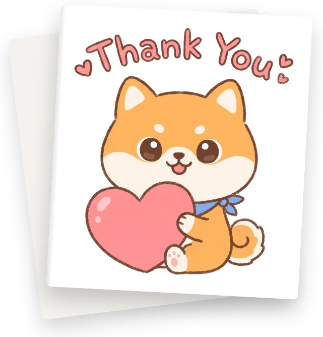 Cute Thank You greeting card