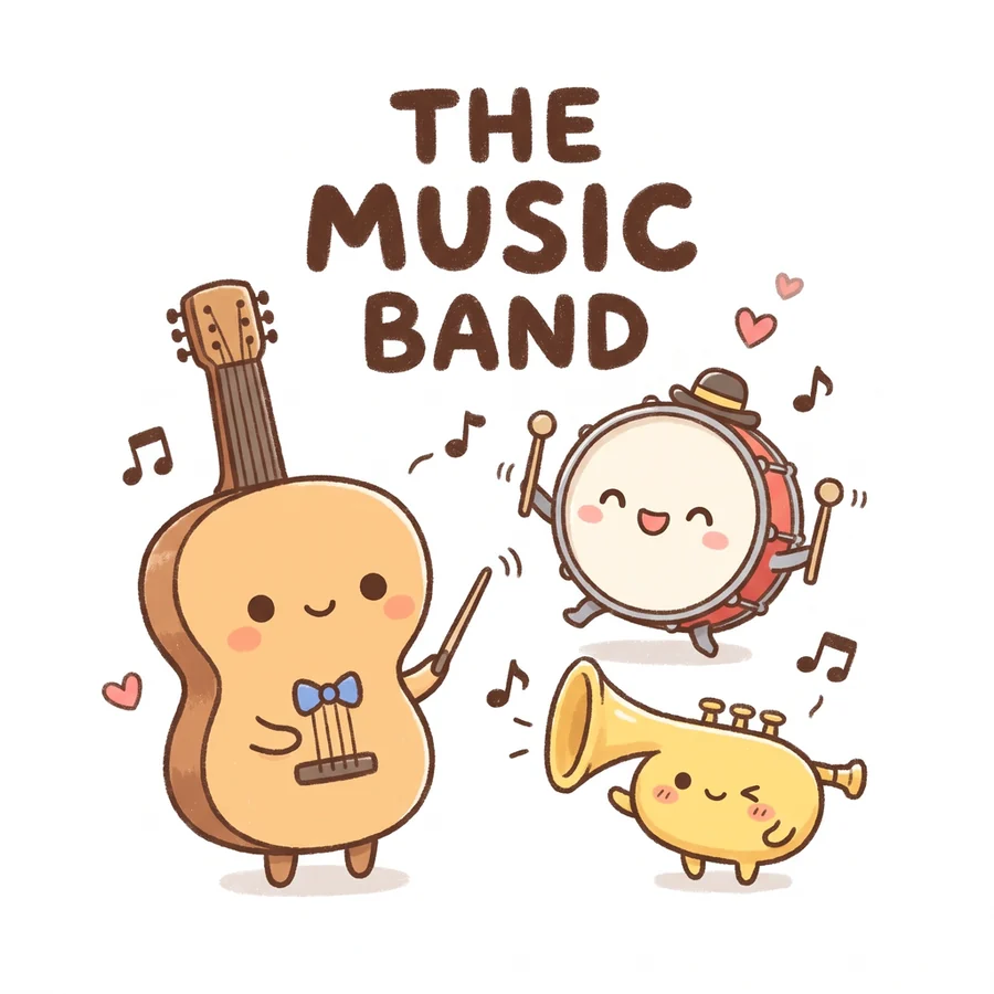 Book cover: The Music Band