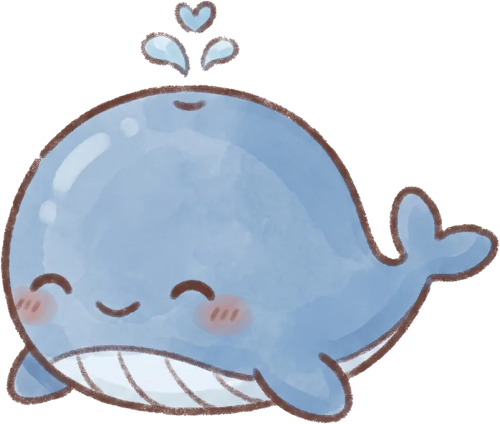 Cute whale illustration
